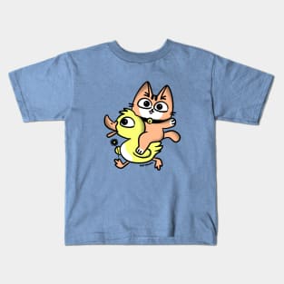 Cat on a Ducky Kids T-Shirt